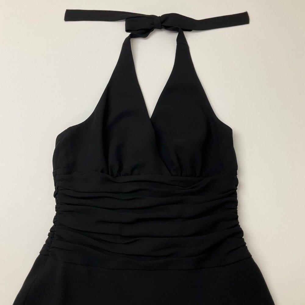 Jones Wear Black Halter Backless Knee Length Womens Size 10 Dress LBD Formal - Picture 8 of 14